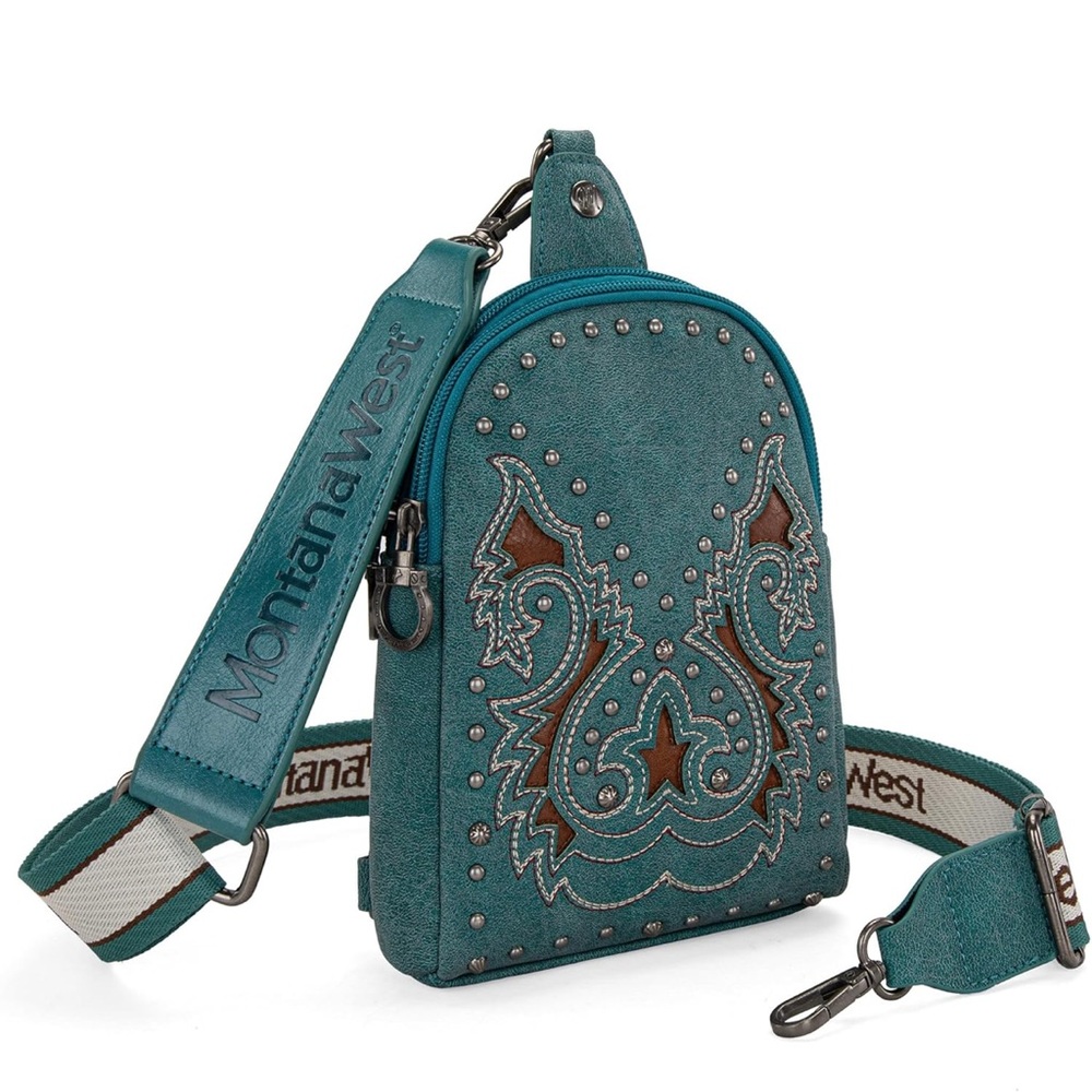 Montana West Teal Crossbody Bag